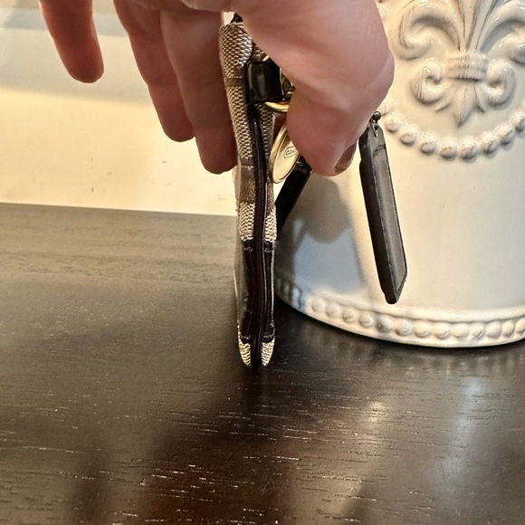 Coach Legacy Khaki Mahogany Brown Signature Stripe Wristlet Y2K Vintage - Picture 6 of 10